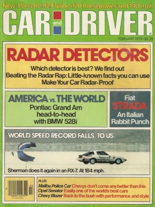 CAR & DRIVER 1979 FEB - RX7 LANDSPEED RECORDS FALL